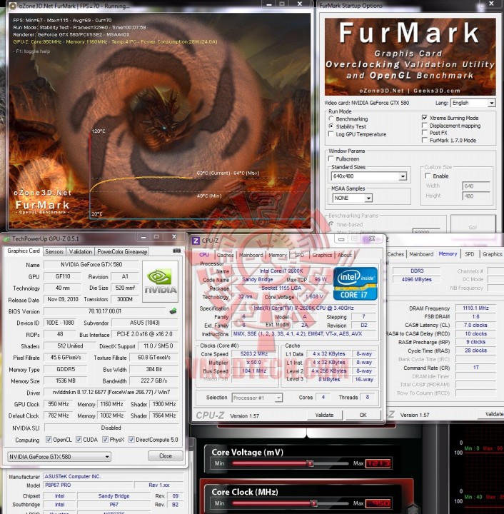 furmark 706x720 ASUS GTX580 Voltage Tweak