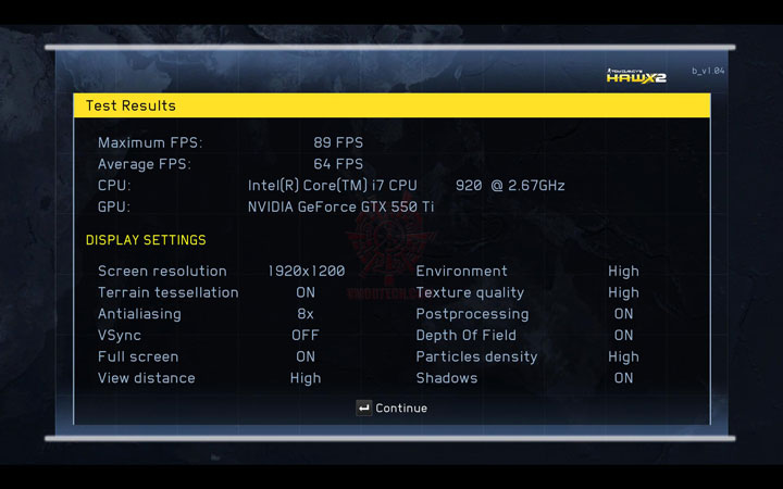 hawx2 dx11 a PaLiT NVIDIA GeForce GTX 550 Ti Sonic 1GB GDDR5 Debut Review