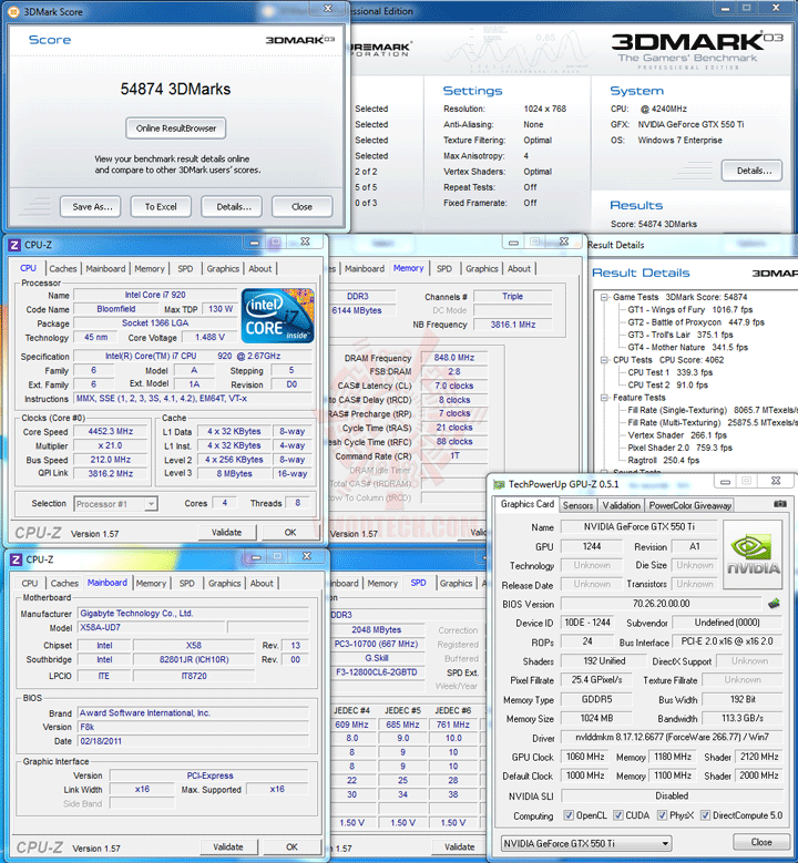 03 d PaLiT NVIDIA GeForce GTX 550 Ti Sonic 1GB GDDR5 Debut Review