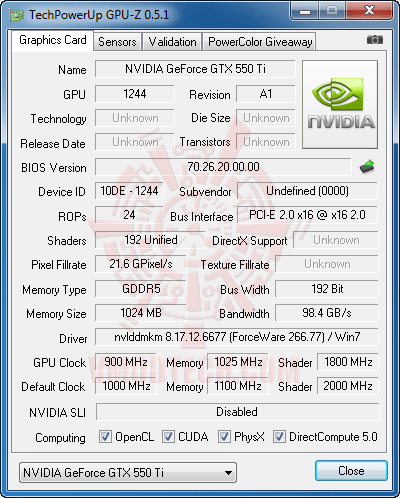 gz a PaLiT NVIDIA GeForce GTX 550 Ti Sonic 1GB GDDR5 Debut Review