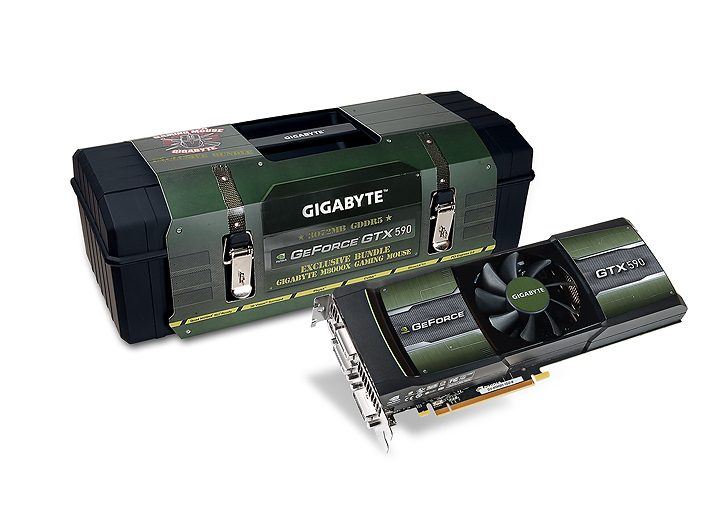 gigabyte gv n590d5 3gd b NVIDIA GeForce GTX 590 3GB GDDR5 Debut Review