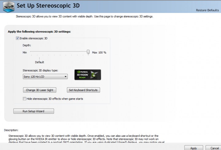 3d1 720x488 Review : Sony VAIO F series 16 & 3D Vision supported !