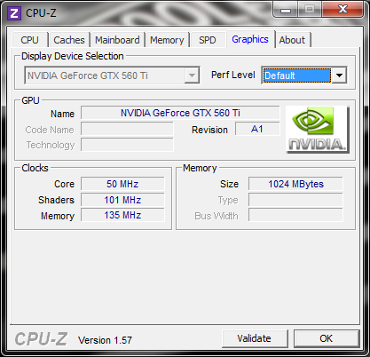 info cpuz vga default Asus GTX560 Ti DirectCUII TOP : Review