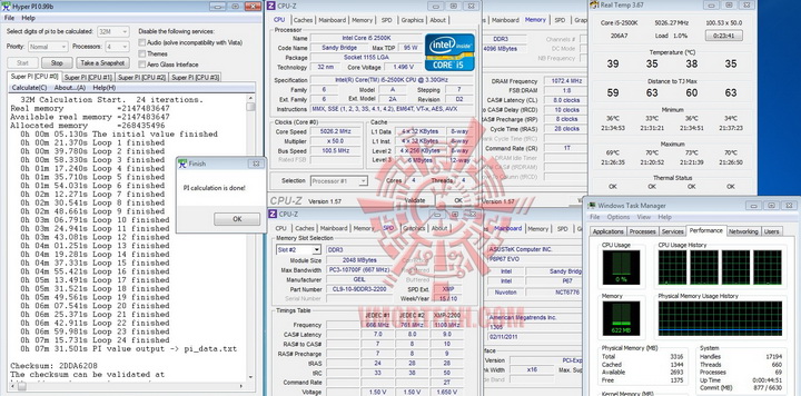 hyper pi32 5026ghz Thermaltake Frio OCK : Heatpipe Roundup PartsII Review