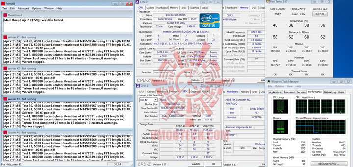 prim95 5026ghz 1024k1 Thermaltake Frio OCK : Heatpipe Roundup PartsII Review