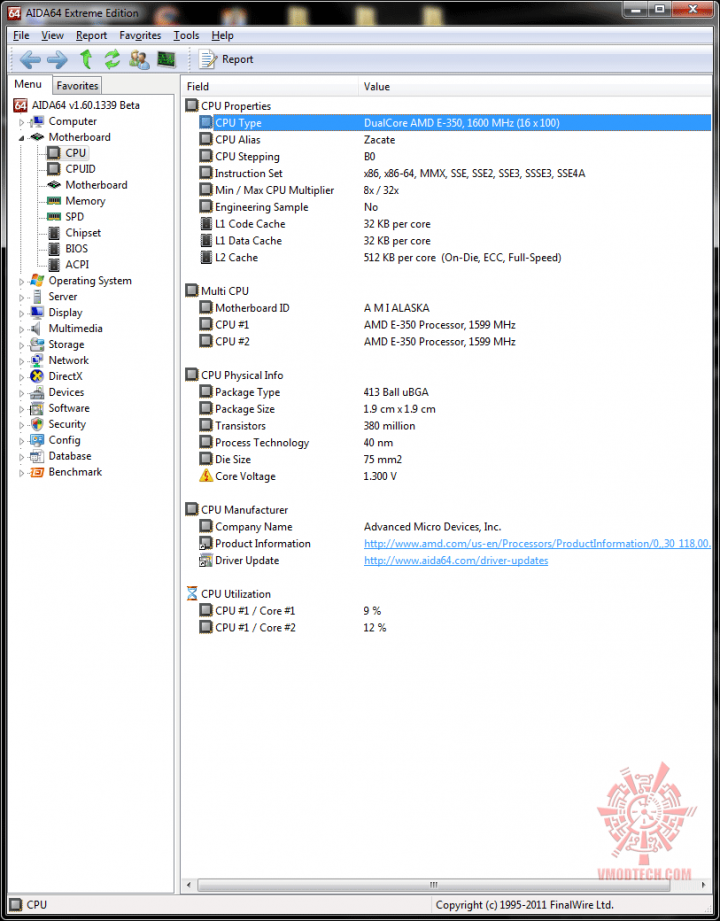 120x16 info aida64 cpu 720x921 custom Asus E35M1 I Deluxe : Review