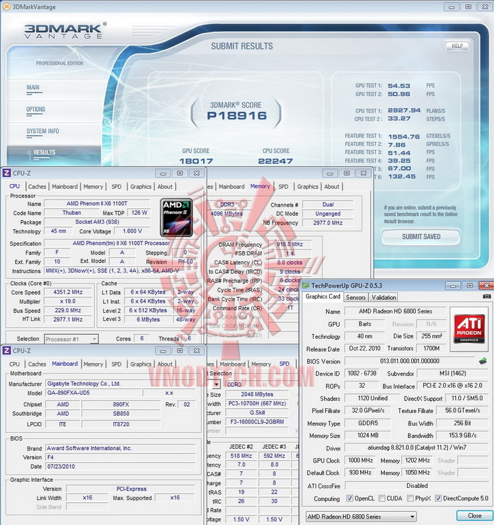 vantage 1000 msi HD 6870 HAWK 1GB DDR5 Review