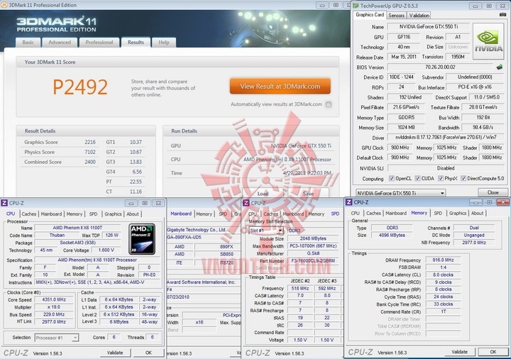 11 GALAXY Geforce GTX 550Ti 1024MB GDDR5 Review