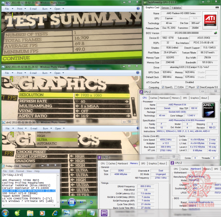 oc 920 1420 dx11 dirt2 698 720x706 Asus ATi HD6970 DirectCUII : Review