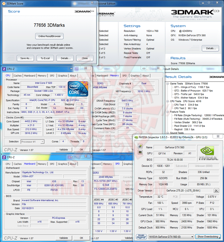 03 3 PaLiT NVIDIA GeForce GTX 560 SONIC Platinum 1GB GDDR5 Debut Review
