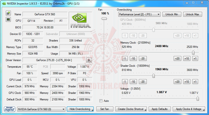 g 3 PaLiT NVIDIA GeForce GTX 560 SONIC Platinum 1GB GDDR5 Debut Review