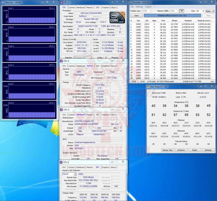 linx 4818 2 719x665 Intel Core i7 990X Extreme Edition & ASUS Rampage III Black Edition Review