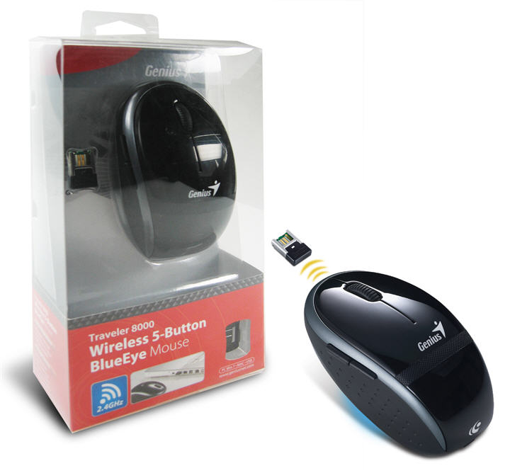 traveler-8000-3d traveler 8000 3d Genius Traveler 8000 BlueEye เมาส์ 5 ปุ่มไร้สาย 2.4GHz
