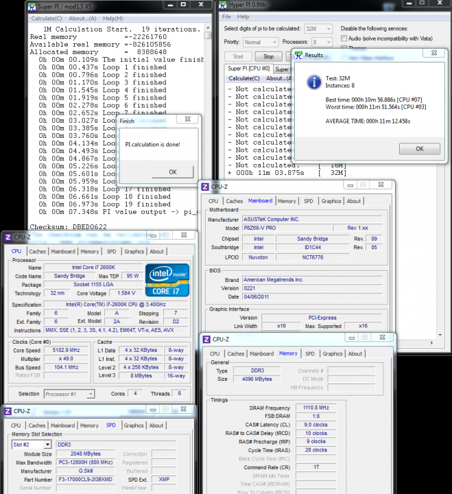 superpi 659x720 ASUS P8Z68 V PRO Motherboard