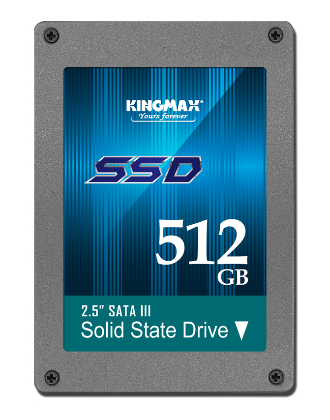 ssd 25sata3 512g front 72dpi KINGMAX Unveils SATA III SSD, the Interface with Fastest Transfer Rate 