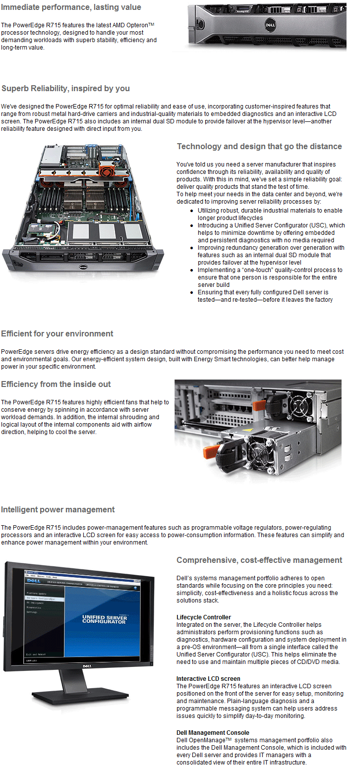 s2 Dell PowerEdge R715 2U 2 Socket Rack Server with Opteron 6134 OctalCore X2 Review (แคะสนิมจากคน review)