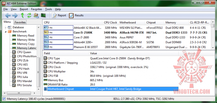aida64 memorylatency 720x342 ASRock H67M ITX : Review