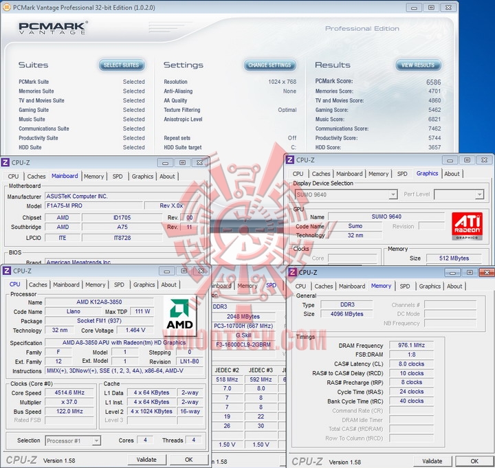 pcmark vantage 4514 AMD Liano A8 3850APU on ASUS F1A75 M PRO Review