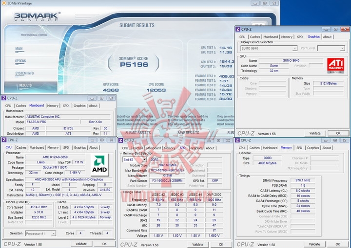 vantage 4514 AMD Liano A8 3850APU on ASUS F1A75 M PRO Review