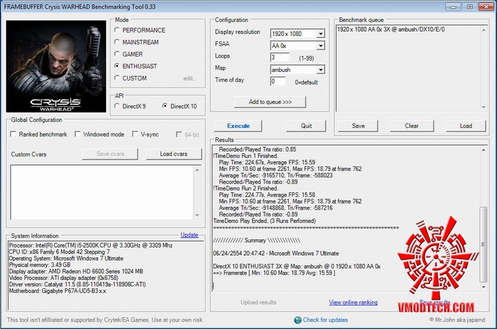 crysis ASUS Radeon HD 6670 1GB GDDR5 Review