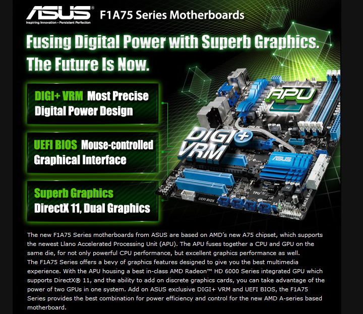 4 AMD Liano A8 3850APU on ASUS F1A75 M PRO Review