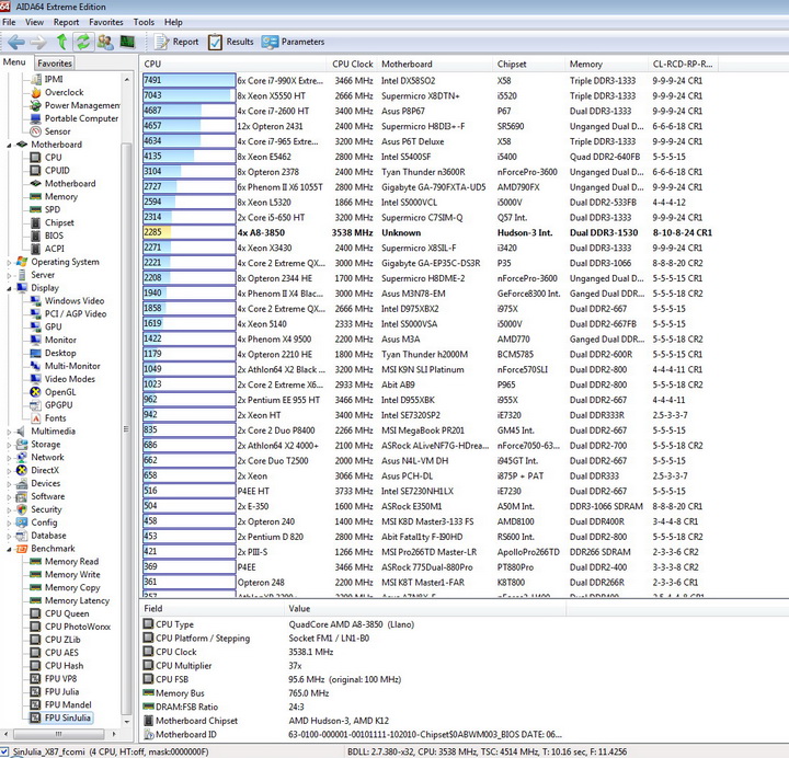 16 AMD Liano A8 3850APU on ASUS F1A75 M PRO Review