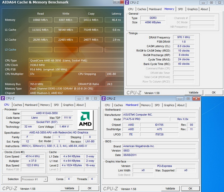 17 AMD Liano A8 3850APU on ASUS F1A75 M PRO Review