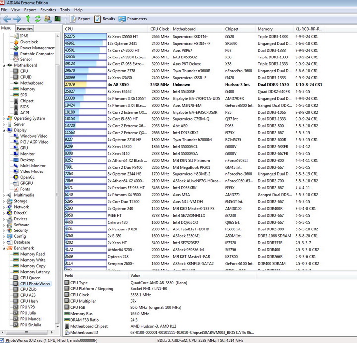 8 AMD Liano A8 3850APU on ASUS F1A75 M PRO Review
