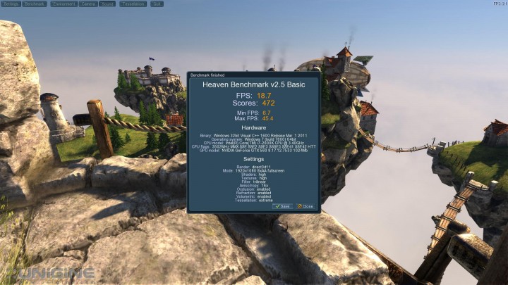 unigine de 720x405 GALAXY GeForce GTX560 GC Version