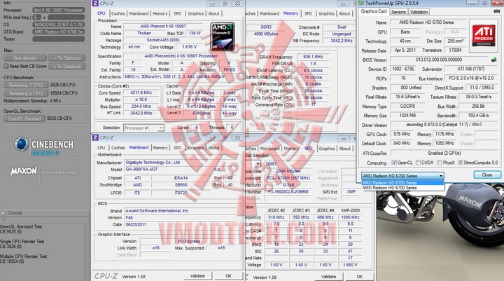 cinebench r10 Gigabyte 990FXA UD7 Review