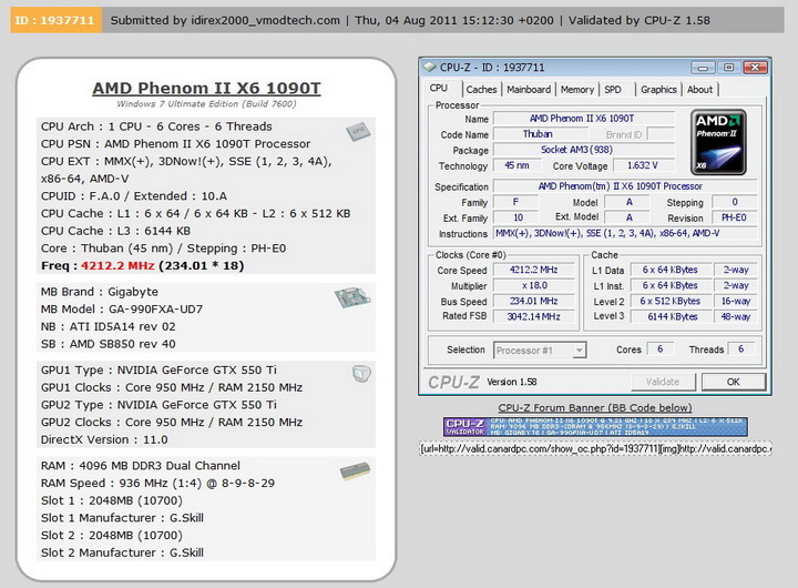 cpuz Gigabyte 990FXA UD7 Review