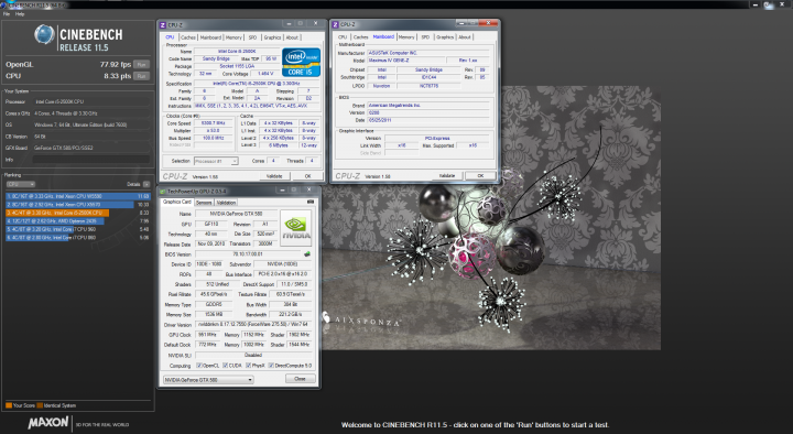 cinebench 720x394 ASUS Maximus IV GENE Z Motherboard