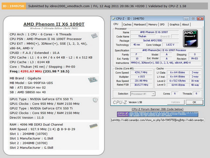 cpuz valid Gigabyte 990FXA UD5 Review