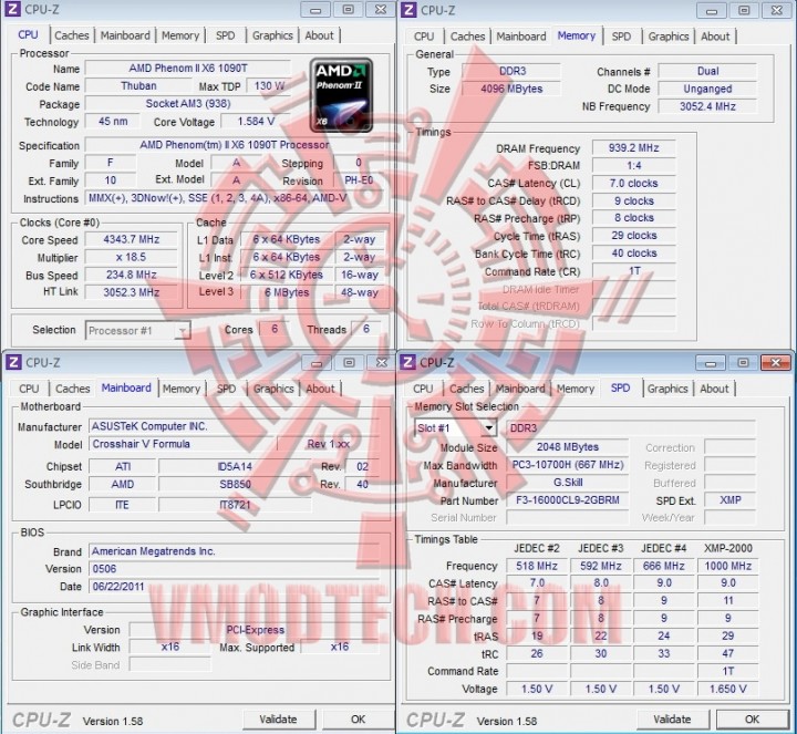 cpuz 720x663 Asus Crosshair V Formula Review