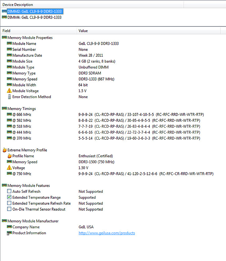 หน้าที่ 1 - GEIL ENHANCE CORSA PC3 10660 1333MHz | Vmodtech
