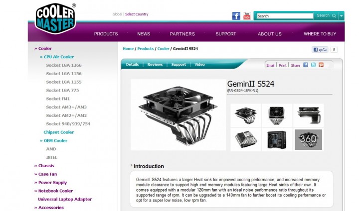 1 720x424 CoolerMaster GEMIN II S524 CPU Cooler Review