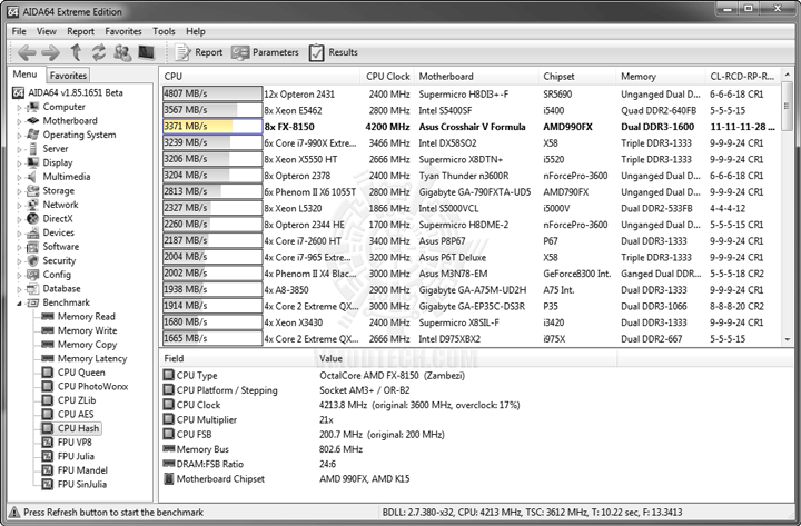 ed6 AMD FX 8150 Processor Performance Comparison 