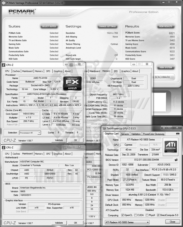 pcmvtdf AMD FX 8150 Processor Performance Comparison 