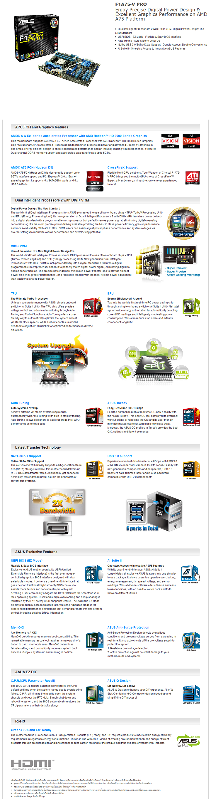 spec1 ASUS F1A75 V PRO Motherboard Review