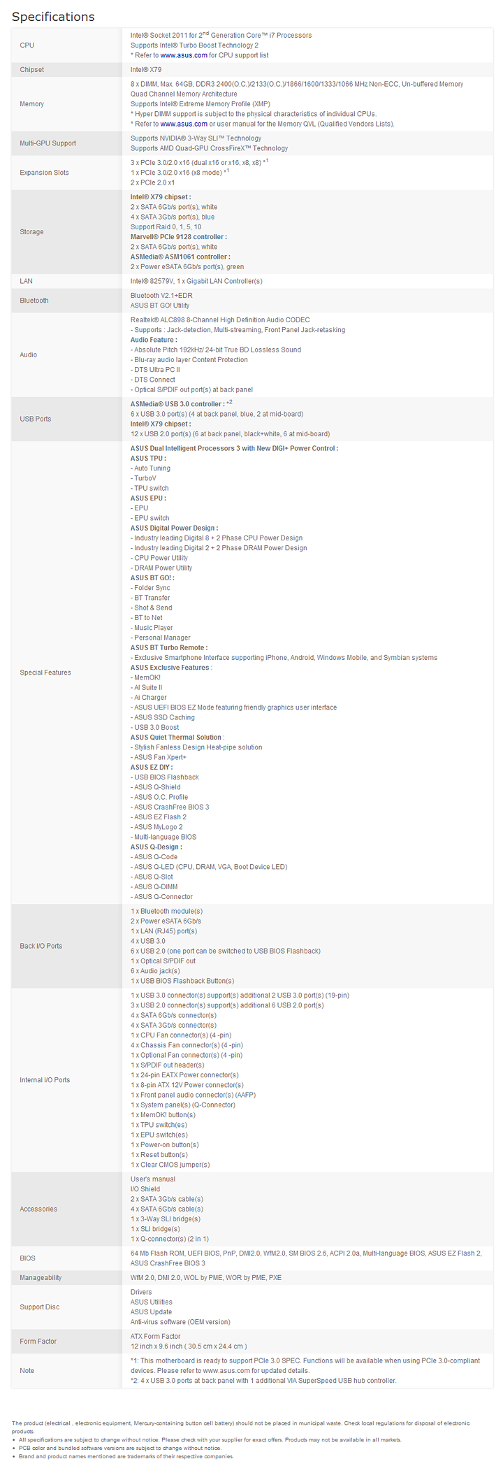 spec2 spec2 ASUS P9X79 PRO Motherboard Review