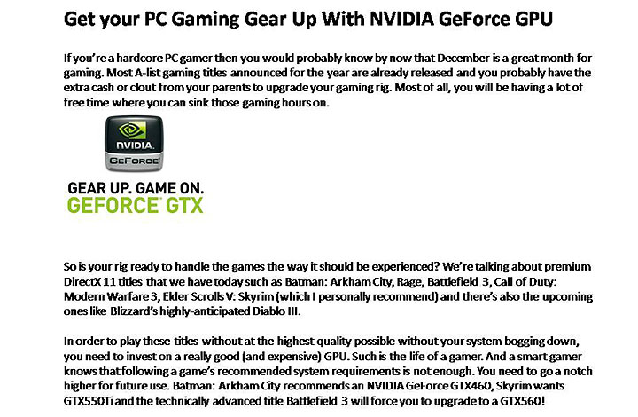 Get your PC Gaming Gear Up With NVIDIA GeForce GPU