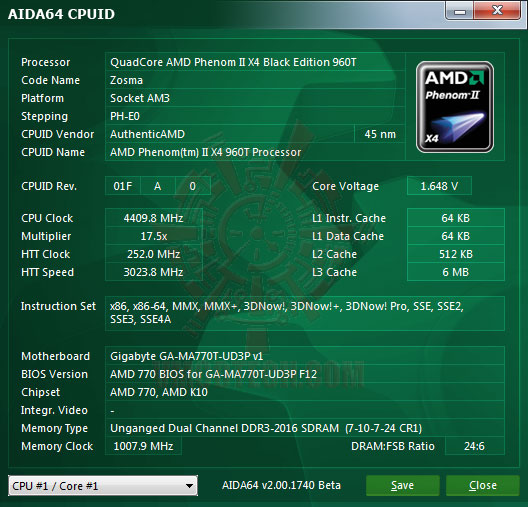 ed1 AMD PHENOM II X4 960T Black Edition Unlock & Overclocking Review