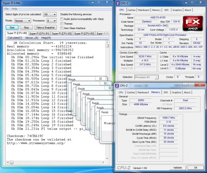 6781 AMD FX 8150 Overclock 5.5Ghz On Water+Ice