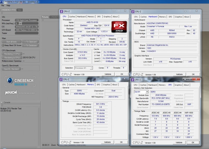 981 AMD FX 8150 Overclock 5.5Ghz On Water+Ice