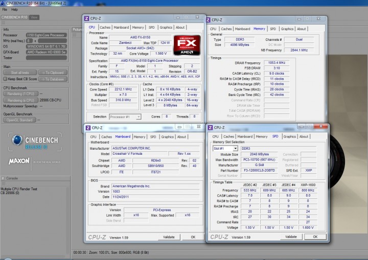 c10 52 AMD FX 8150 Overclock 5.5Ghz On Water+Ice