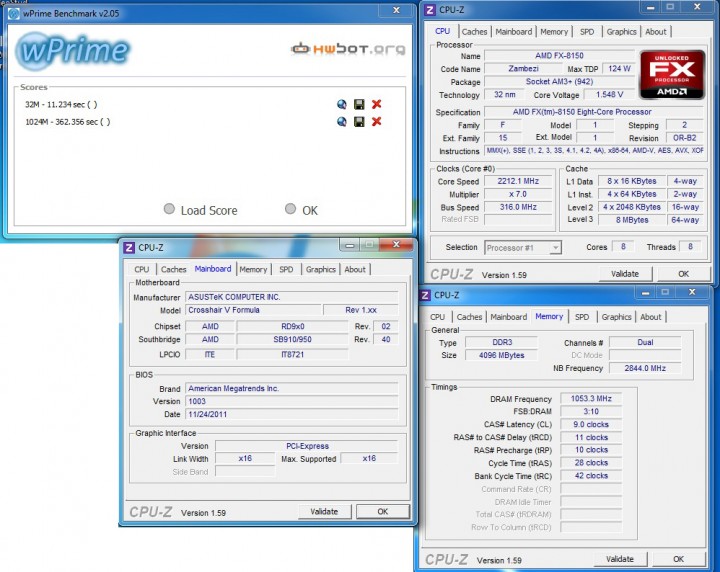 wprime52 AMD FX 8150 Overclock 5.5Ghz On Water+Ice