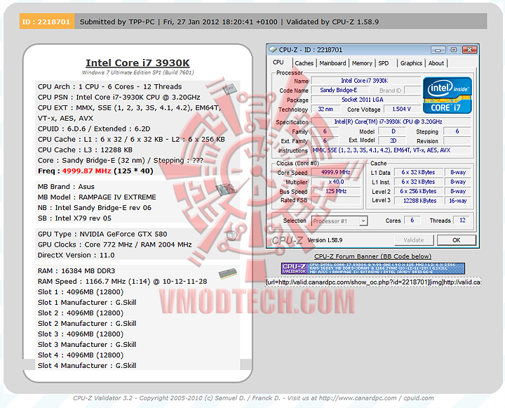 validate ASUS RAMPAGE IV EXTREME LGA 2011 Motherboard