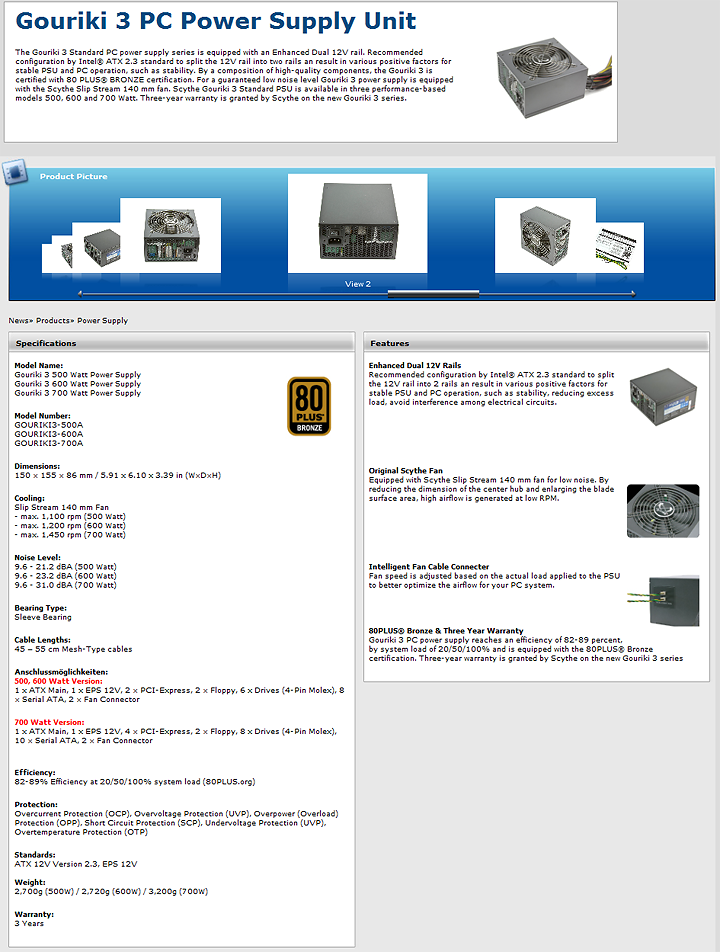4 2 2012 9 48 06 pm SCYTHE GOURIKI 3 80+ Bronze 600W PSU