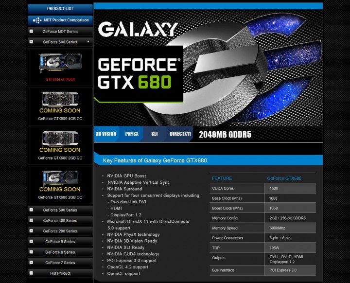 1 720x582 GALAXY GEFORCE GTX 680 Review