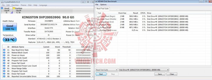 aida 720x273 Kingston SSDnow 200 v+ 90GB SATA III Review